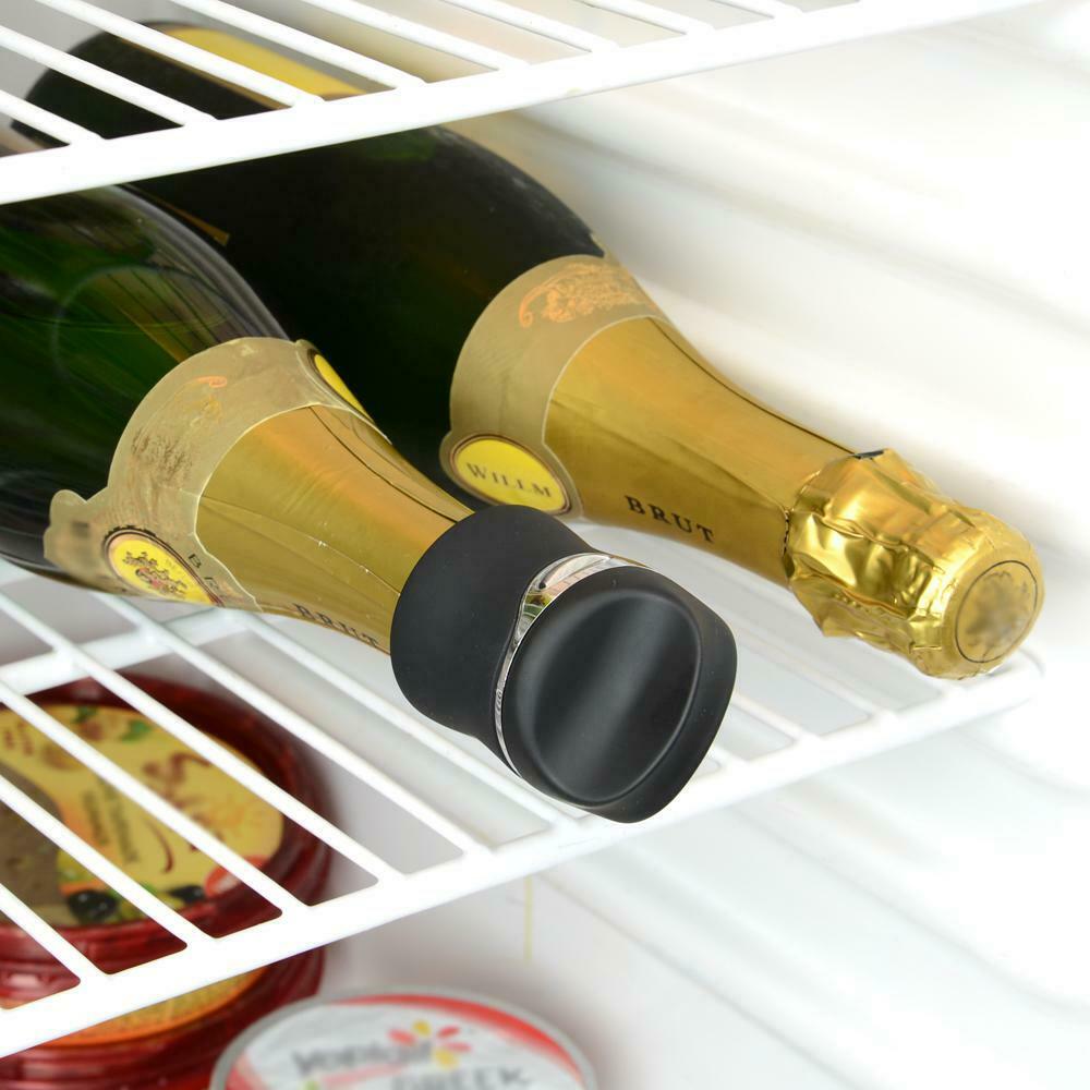 Metrokane Rabbit Wine Sealer, Velvet Black Champagne Bottle Stopper Cork Barware