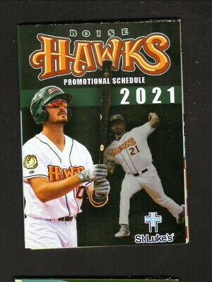 Boise Hawks--2021 Pocket Schedule--pioneer League