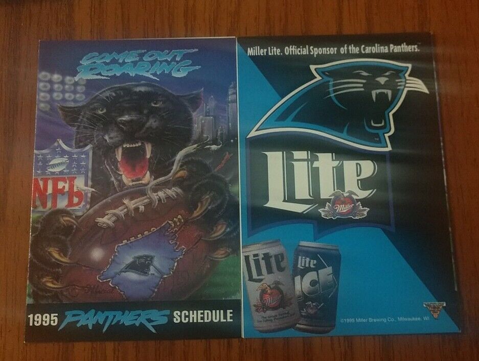 1995 Carolina Panthers / Lite Beer Pocket Schedule