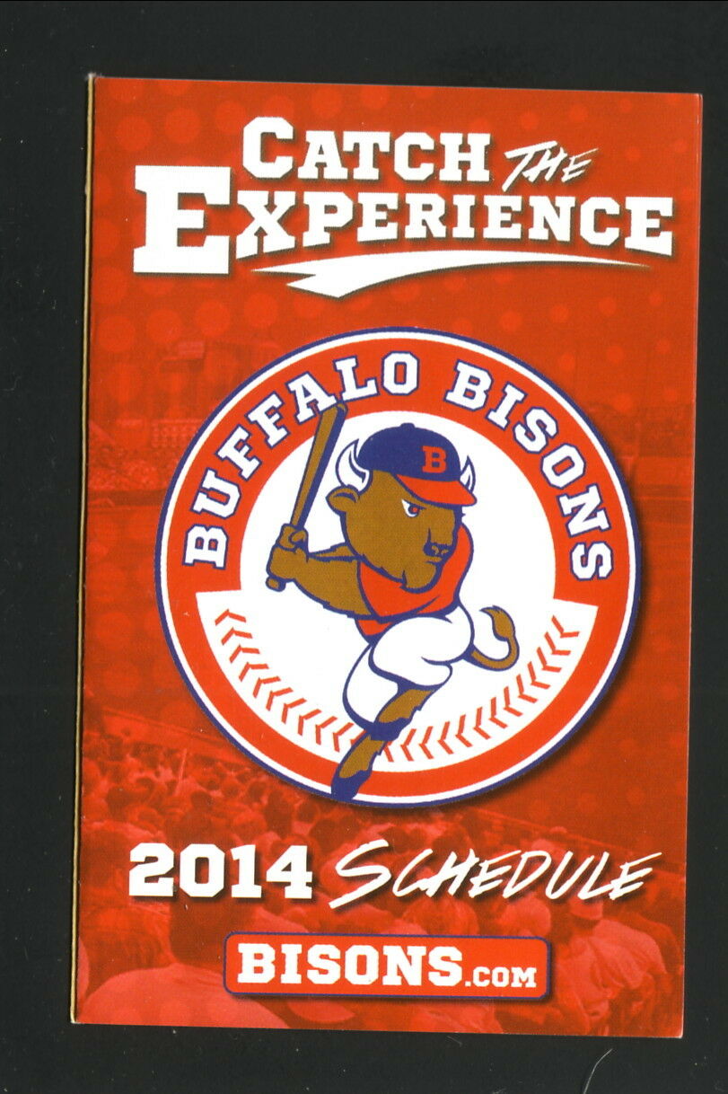 Buffalo Bisons--2014 Pocket Schedule--tim Hortons--blue Jays Affiliate
