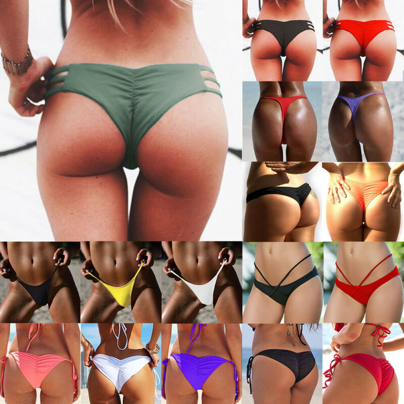 Sexy Women's Bikini Brazilian Bottoms Thong V Cheeky Swimwear Swimsuit Briefs O5