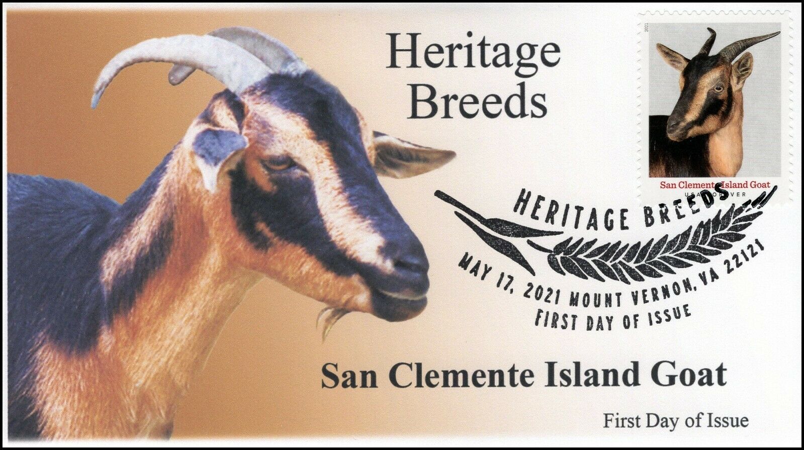 21-153, 2021, Heritage Breeds, First Day Cover, Pictorial Postmark, San Clemente