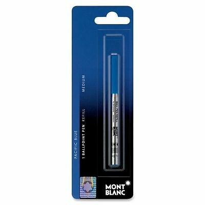 1 X Montblanc Ballpoint Pen Refill - Medium - Pacific Blue Retail Hang Pack