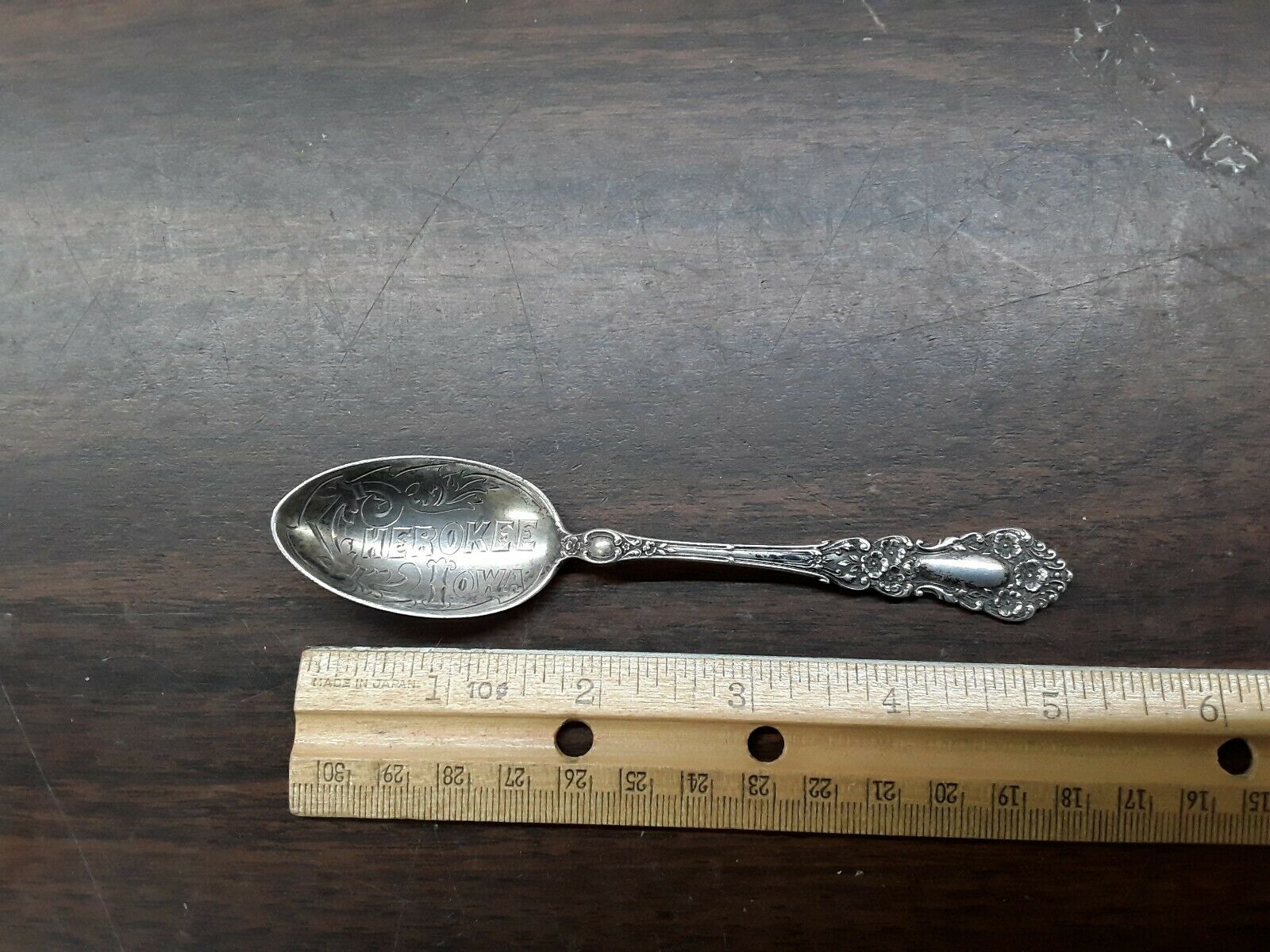 Sterling Silver Cherokee Iowa Souvenir Spoon 15 Grams