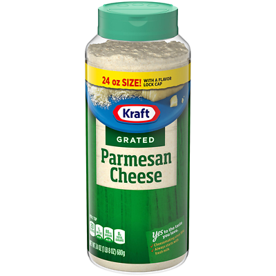 Kraft 100% Premium Quality Grated Parmesan Cheese In Shaker Bottle - 24oz