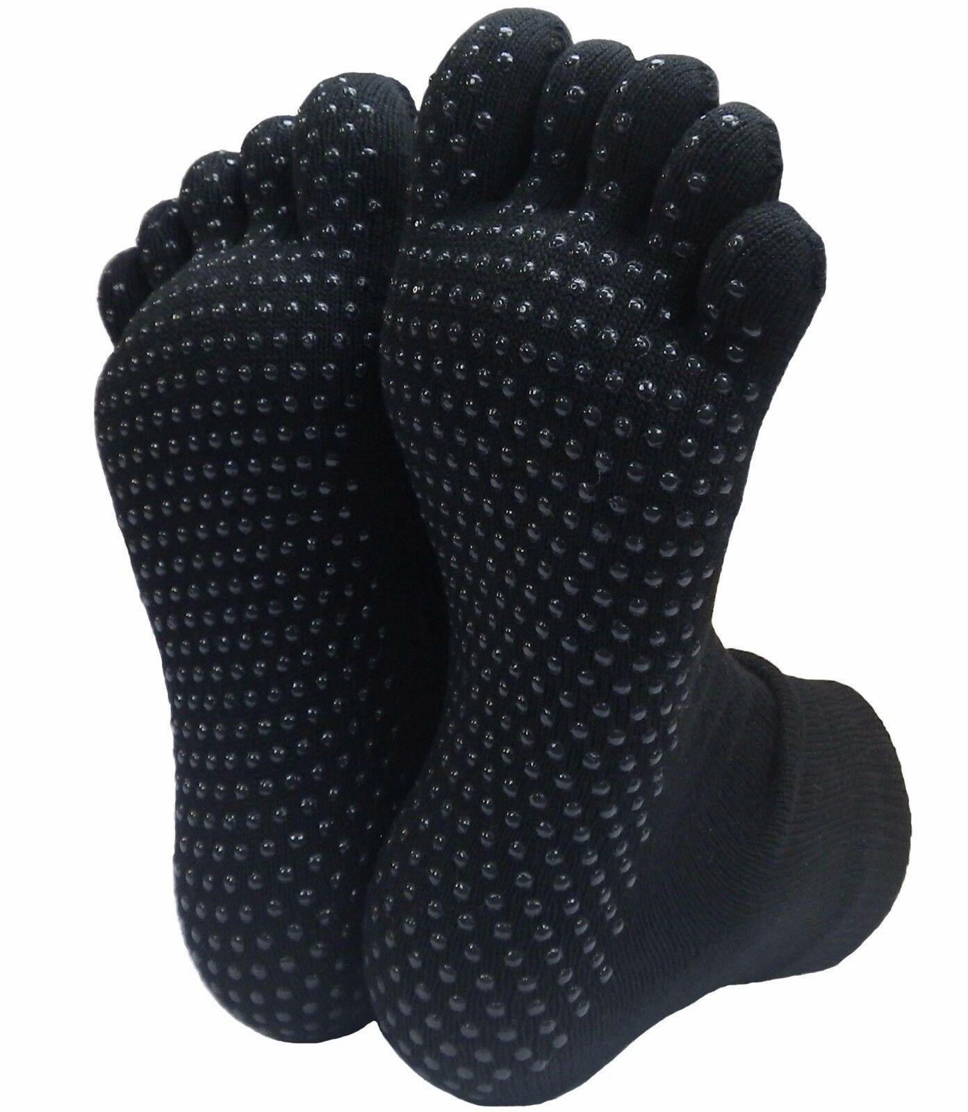 2 Pack Asana Socks Grip Toe Socks For Yoga, Pilates, Barre - Black