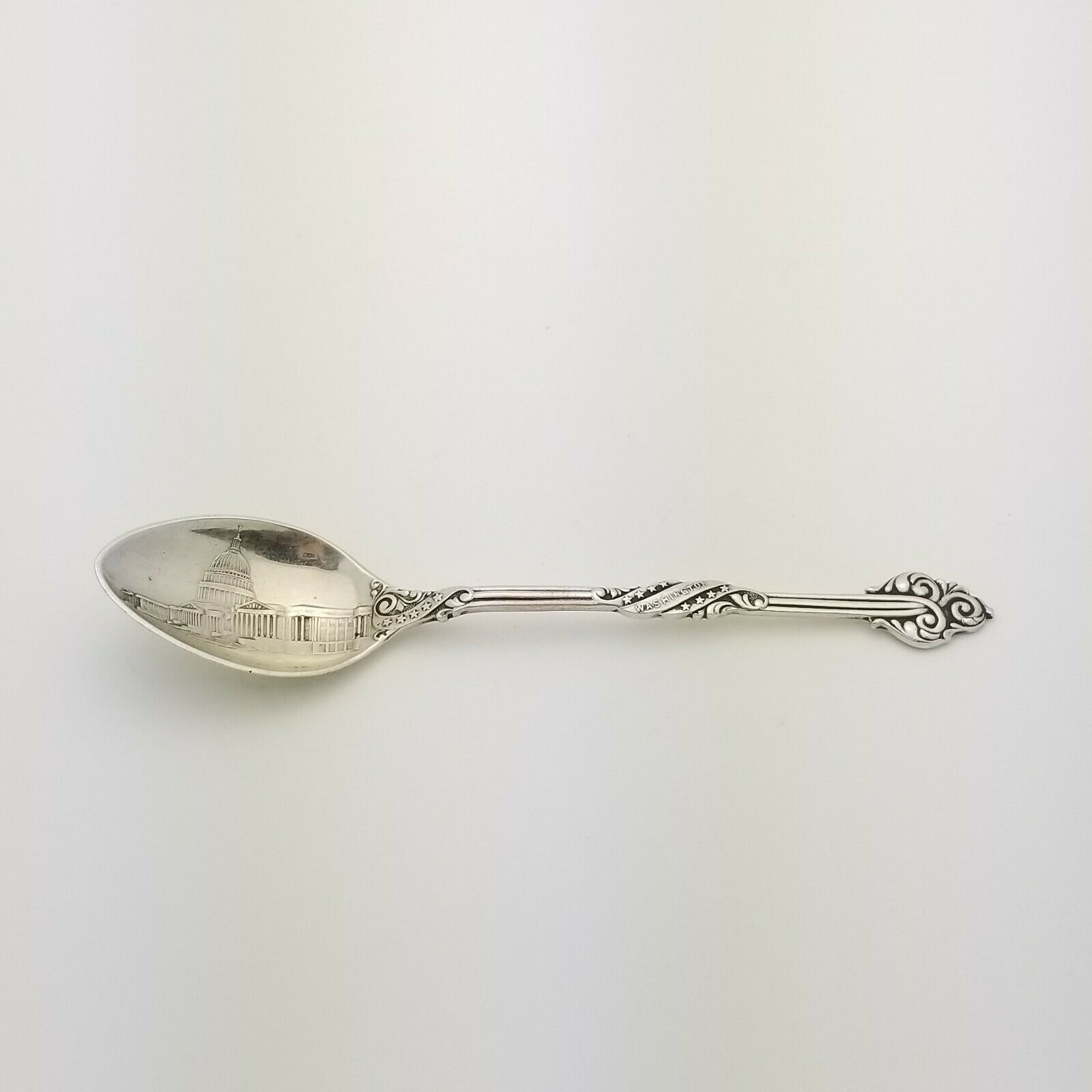 Us Capitol Washington Dc Antique Howard Sterling Co Souvenir Spoon Late 1890's