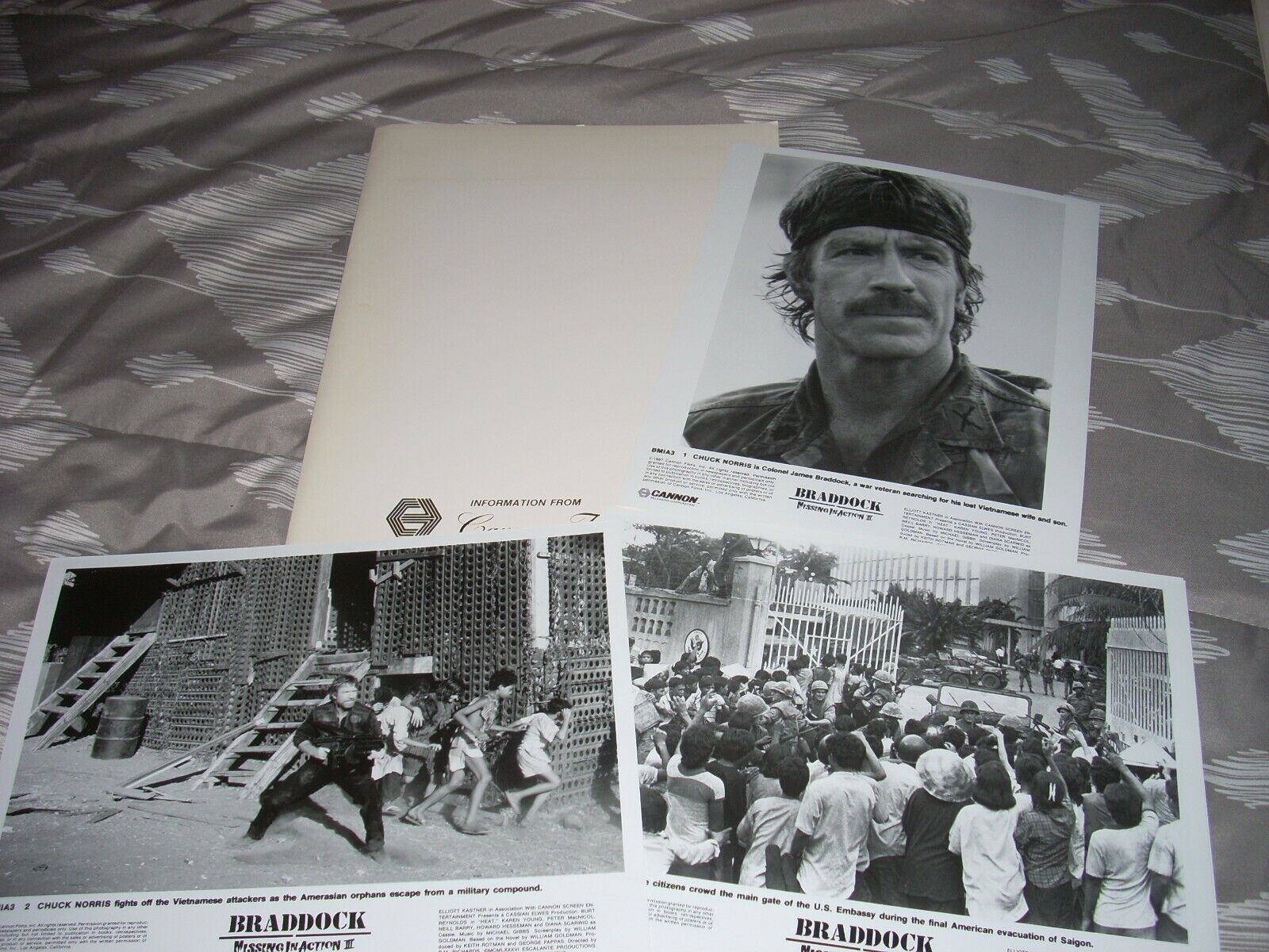 Braddock Missing In Action Iii 1988 Chuck Norris Aki Aleong Press Kit