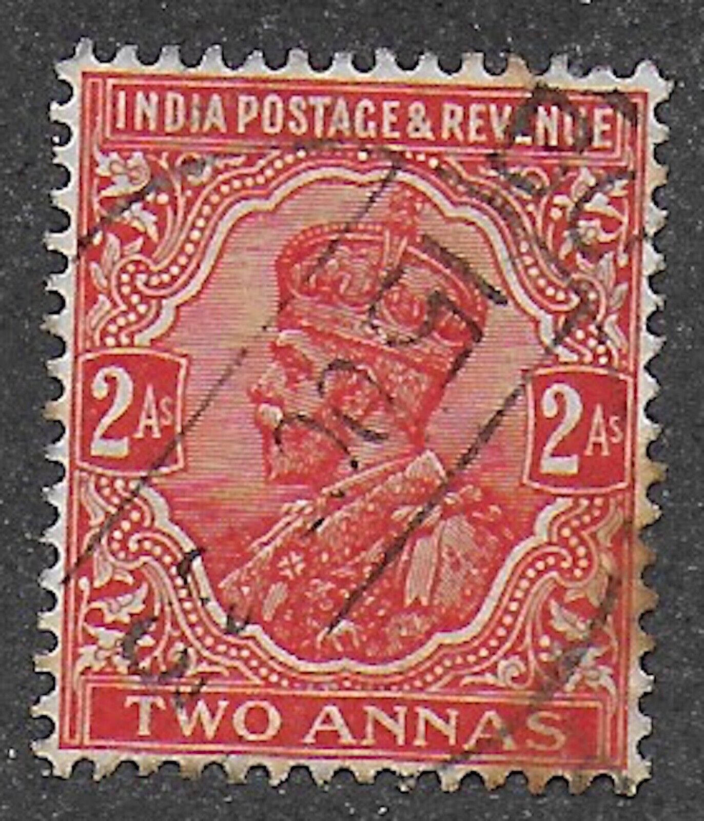 India, 1932, 2a Orange, Sg236; Sc 127, Used.