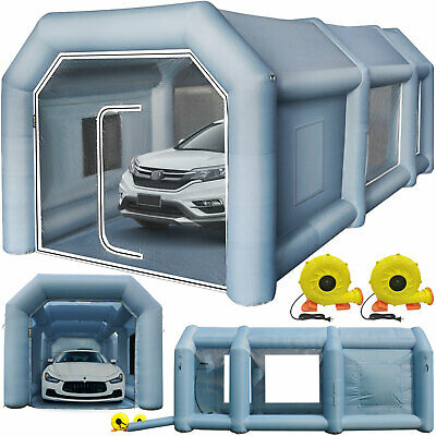 26x13x10ft Inflatable Spray Booth Paint Tent Mobile Portable Car Workstation Us