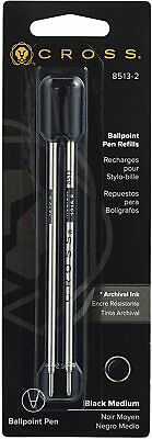 1 Pack Cross Medium Black Ballpoint Pen Refills 8513-2 New - Sealed