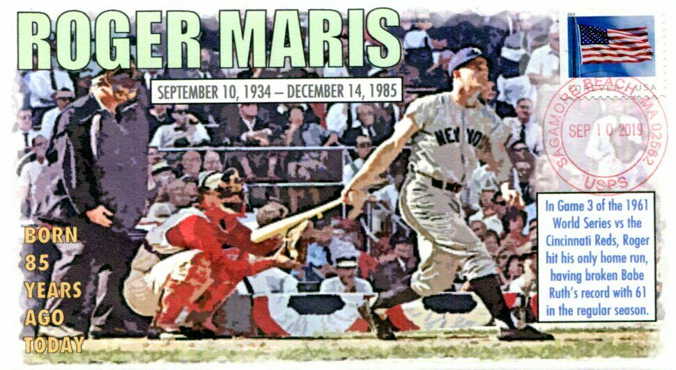 Coverscape Computer Designed 85th Anniversary Birth Of Roger Maris Event Cover