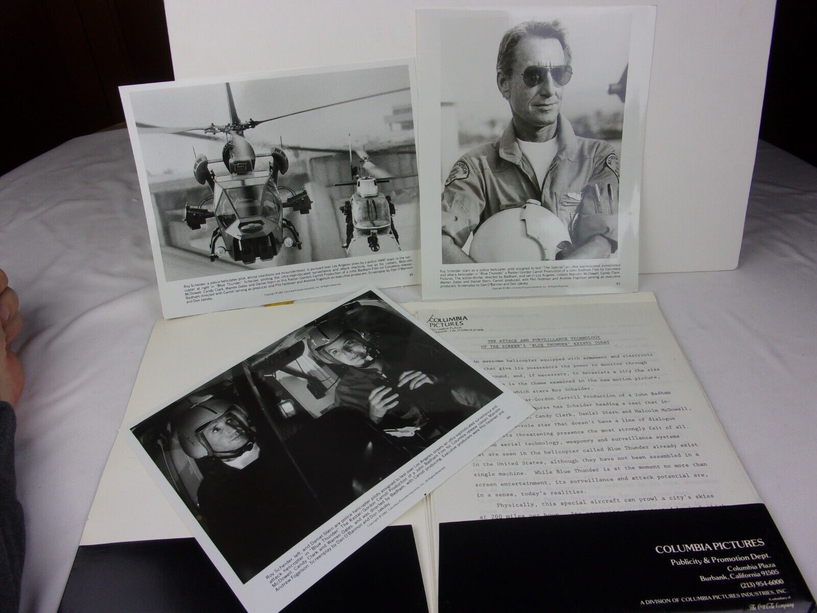 Blue Thunder Roy Scheider Press Kit 1982 Movie Photos Bios In Folder