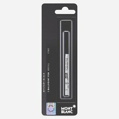 Montblanc Ballpoint Pen Refill Fine Point Mystery Black Retail Hang Pack New