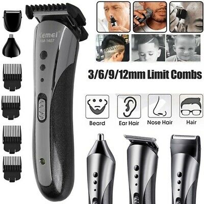 Kemei 1407 Professional Hair Clippers Trimmer Kit Hair Cutting Machine Barber Us