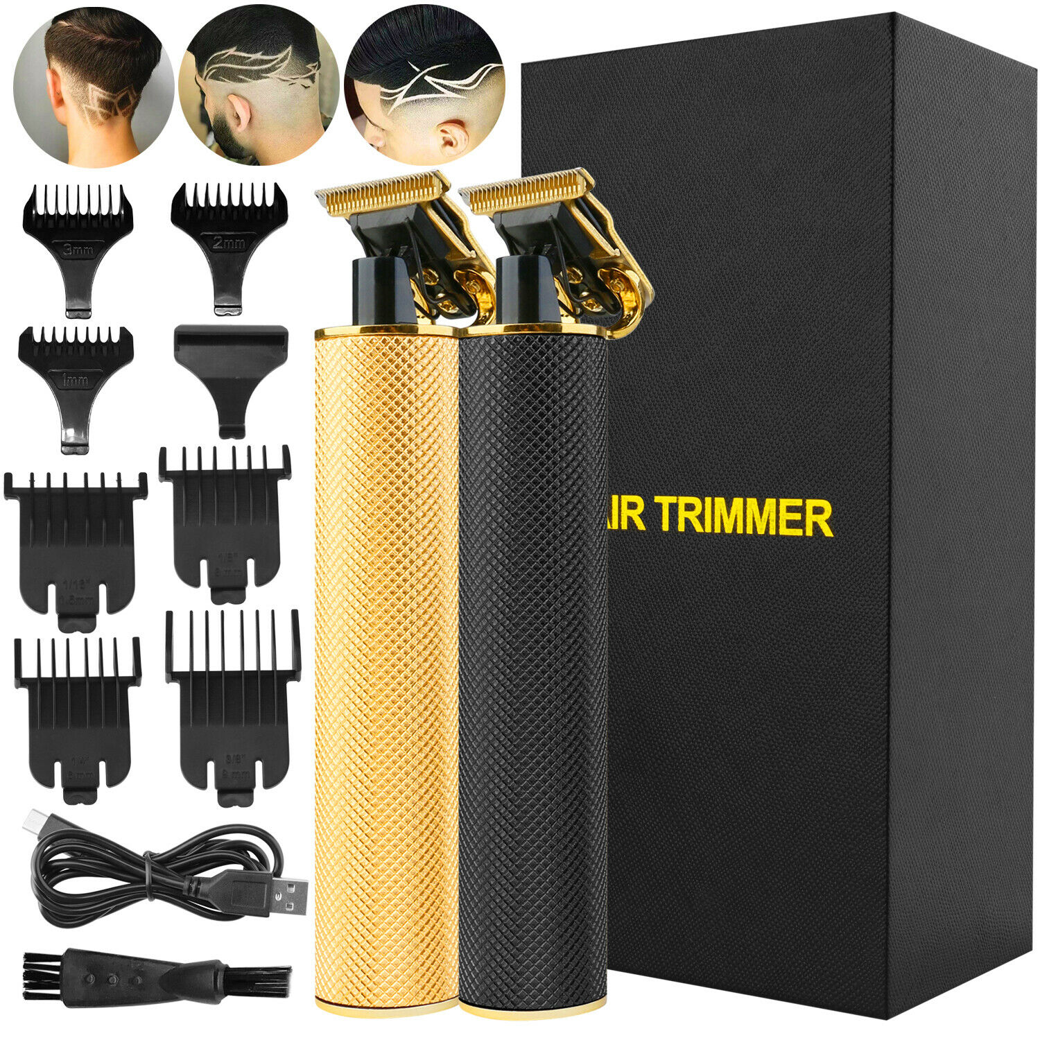 Professional Hair Clippers Electric Cordless Trimmer Cutting Machine Set Barber