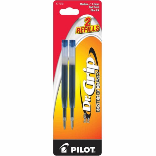 77272 Pilot Dr. Grip Center Of Gravity Pen Refill, Medium, Blue, 1 Pack Of 2
